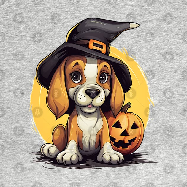 Halloween Beagle Dog #2 by Chromatic Fusion Studio